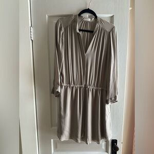Babaton Silk Long-Sleeve Dress